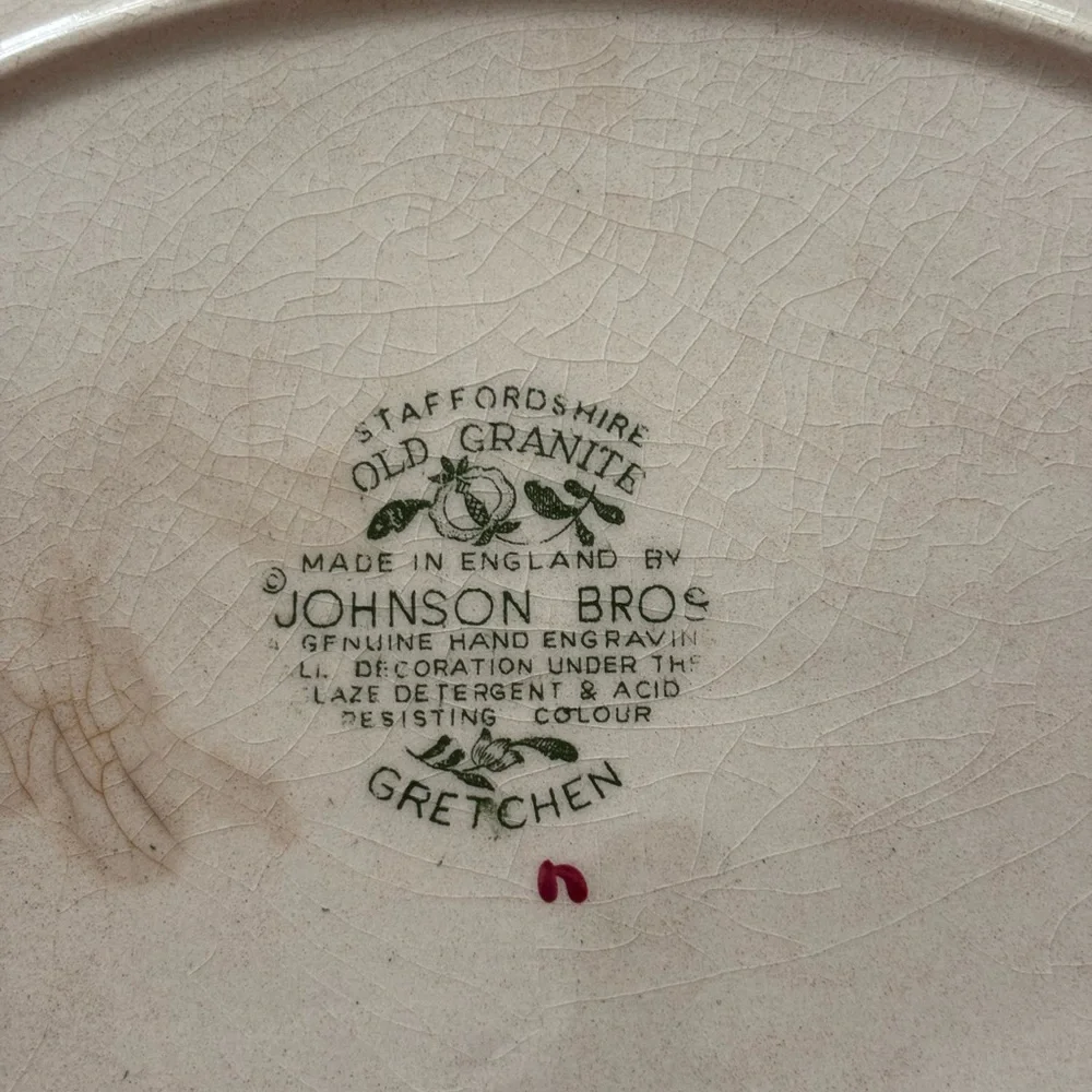 Staffordshire old granite‎ England platter.